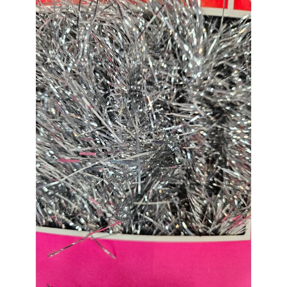 Vintage MCM JCPenney Silver Tinsel Garland‎ Christmas Decoration 50 Feet Long